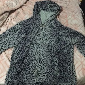 Jones new York sport 1x zipup velour hoodie